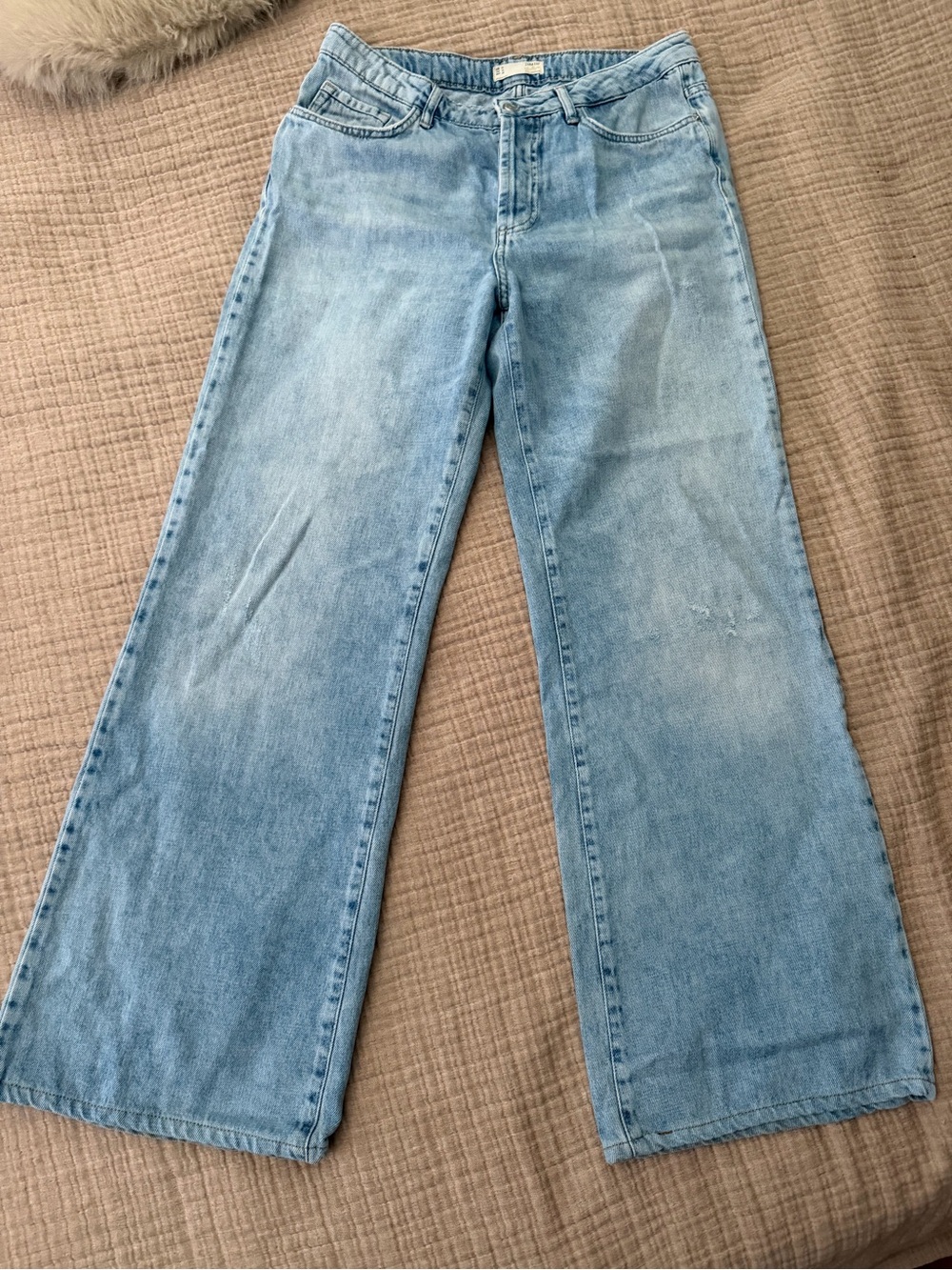 ZARA Vintage Collection Light Wash Wide Leg Jeans, Women’s Sz 6
